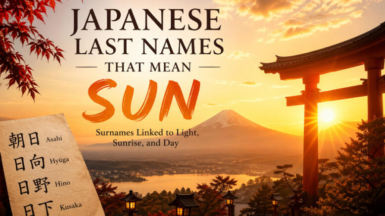 Japanese Last Names That Mean Sun