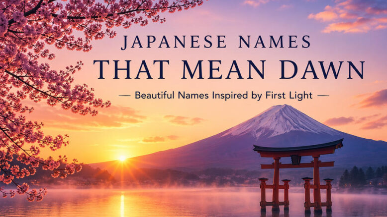 Japanese Names That Mean Dawn