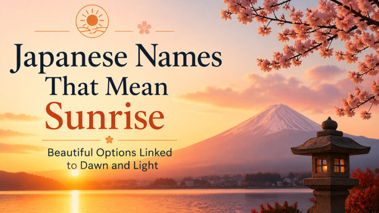 Japanese Names That Mean Sunrise
