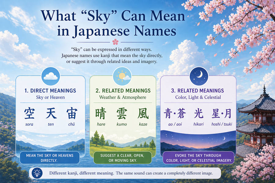 What “Sky” Can Mean in Japanese Names
